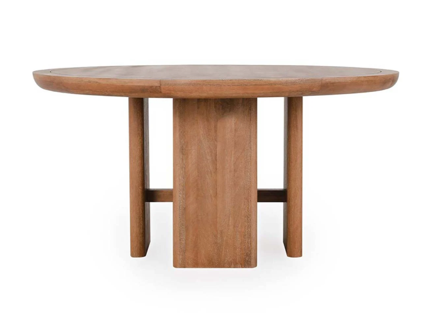 Elena Mango Wood 60" Round Dining Table