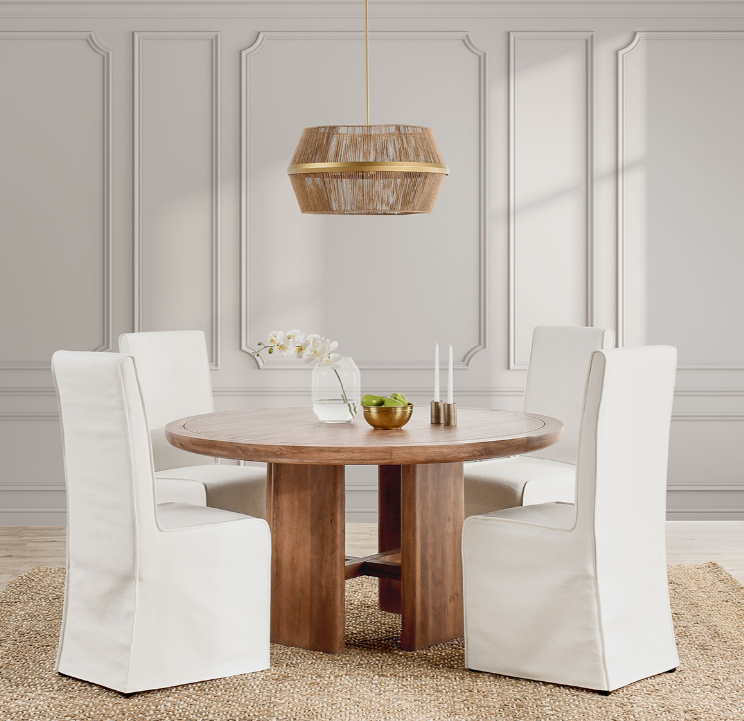 Elena Mango Wood 60" Round Dining Table