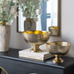 Decorative Gold Pedestal Bowl, Large