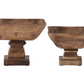 Square Wood Bowls on Pedestals (Various Sizes)