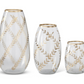 Gold Gilded Leaf Etched Glass Vases (Various Sizes)