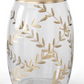 Gold Gilded Leaf Etched Glass Vases (Various Sizes)