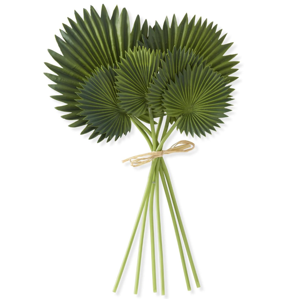 16" Real Touch Fan Palm Leaf Bundle