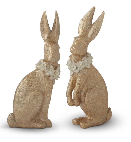 Gold Resin Easter Bunnies