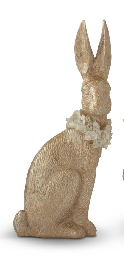 Gold Resin Easter Bunnies