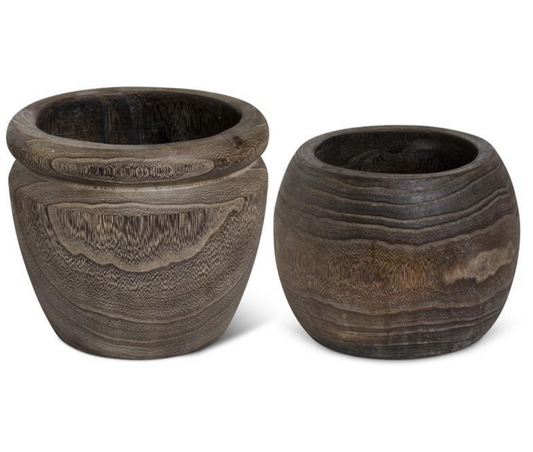 Paulownia Wood Pots (Various Sizes)