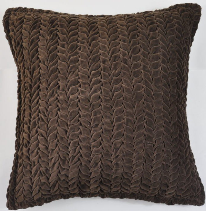 Chocolate Velvet Throw Pillow