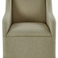 Barber Dining Chair, Green Linen