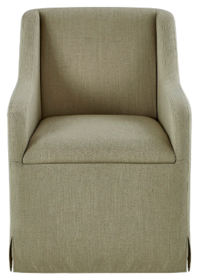 Barber Dining Chair, Green Linen