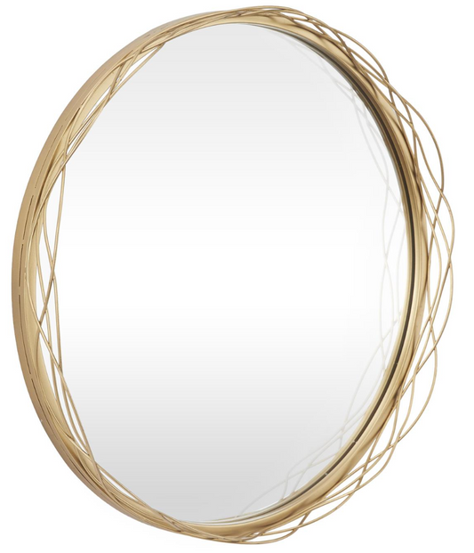 Cosmopolitan Metal Wall Mirror, Gold