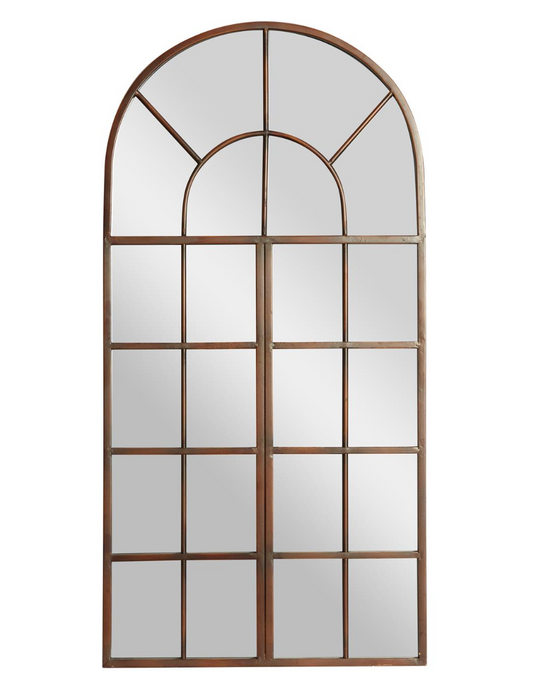 Arched Metal Framed Wall Mirror