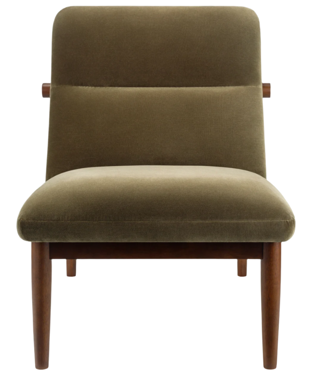 Teddy Velvet Accent Chair, Olive Green