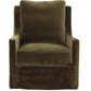 Bret Swivel Chair, Vintage Velvet Olive