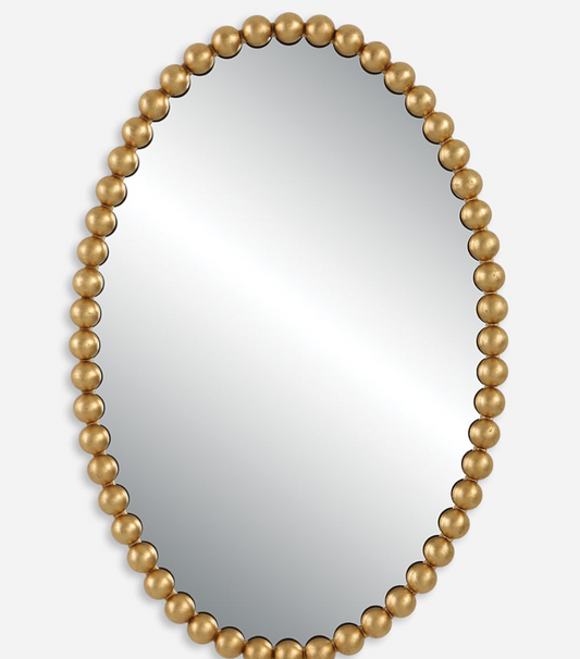 Serna Oval Mirror, Gold