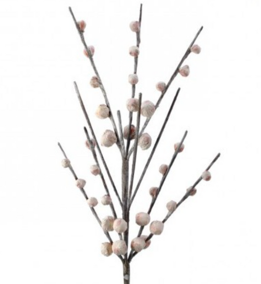 45" Foam Mixed Berry Branch, Cream