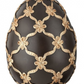 9" Resin Gilded Lattice Egg, Chocolate Champagne