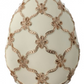 9" Resin Gilded Lattice Egg, Ivory Champagne