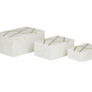 White and Gold Marble Boxes, Set of 3