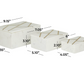 White and Gold Marble Boxes, Set of 3