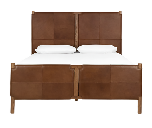 Savannah Leather Bed, Queen