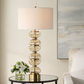 Stacked Amber Table Lamp