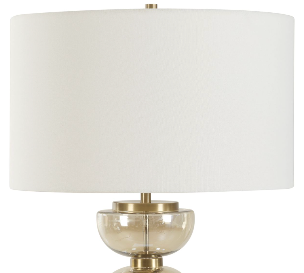 Stacked Amber Table Lamp