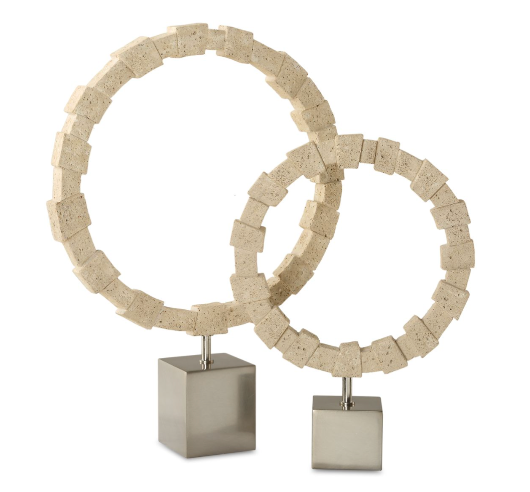 Ivory Fusion Rings, Set of 2