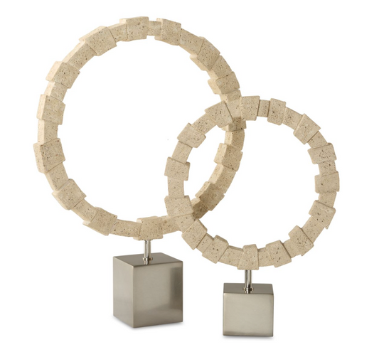 Ivory Fusion Rings, Set of 2