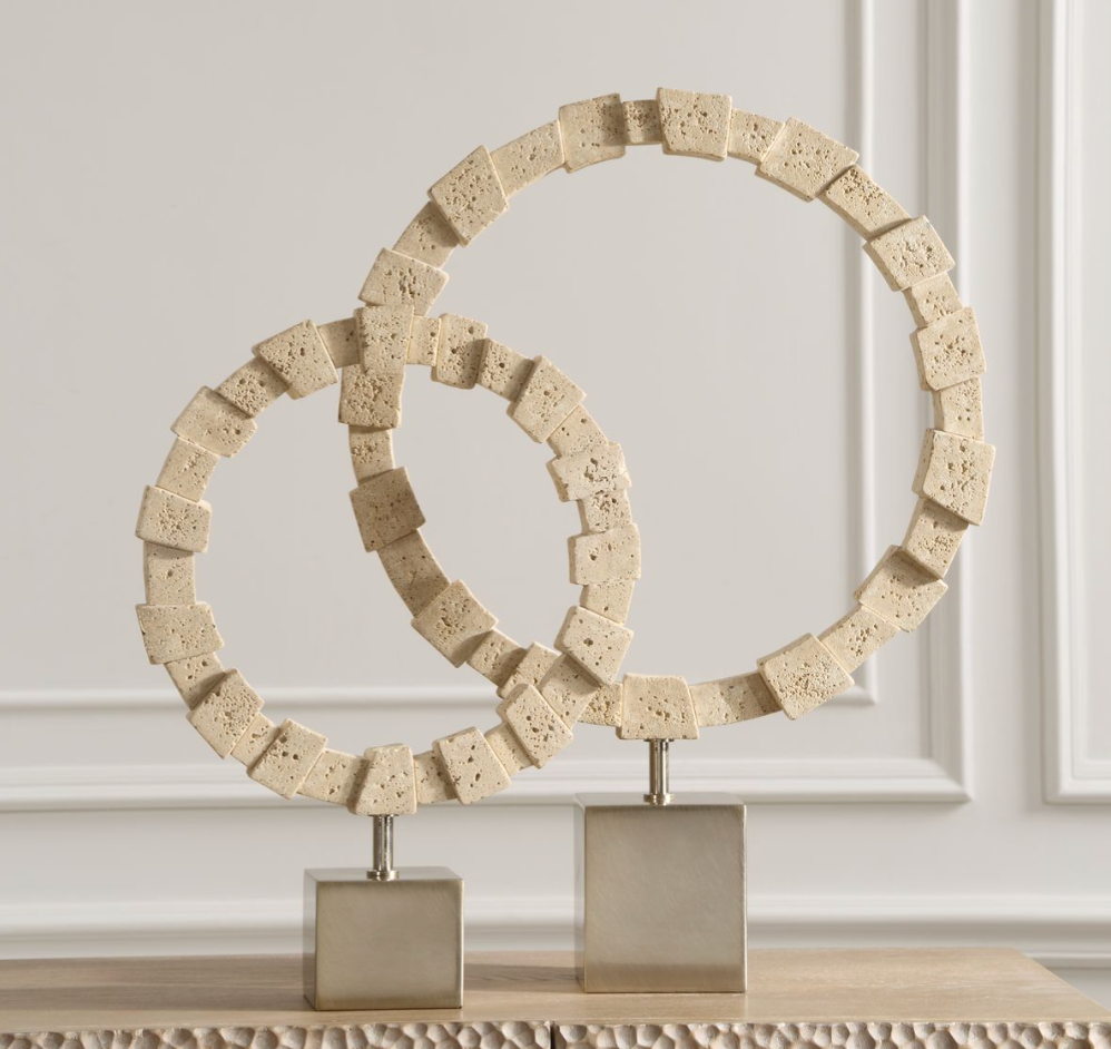 Ivory Fusion Rings, Set of 2