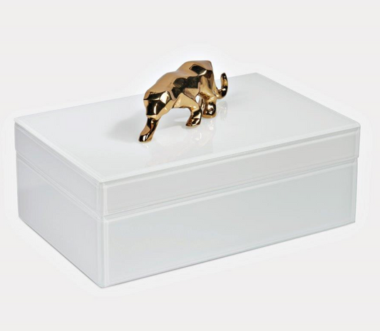 White Glass Box w/ Jaguar Hardware