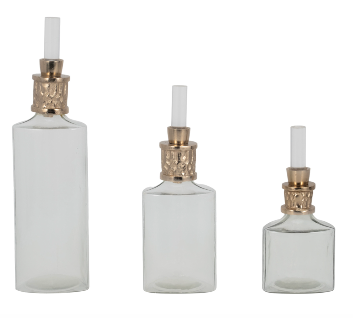 Talis Glass Bottles w/ Gold