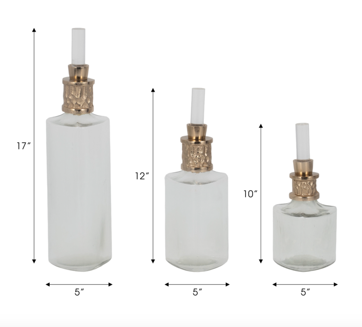 Talis Glass Bottles w/ Gold