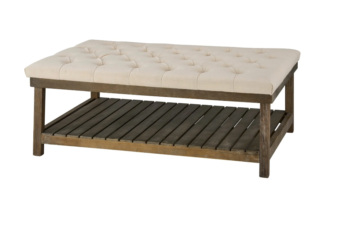 Jesse Ottoman, Oatmeal Linen
