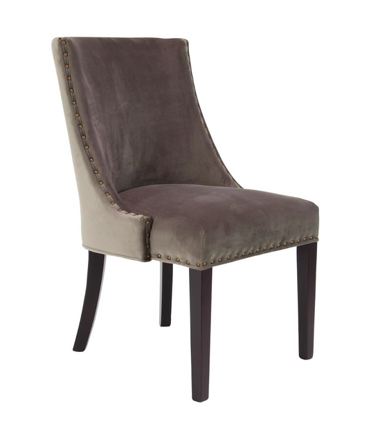 Taupe Velvet Dining Chair