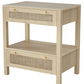 Rattan Nightstand w/ Drawers