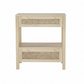 Rattan Nightstand w/ Drawers