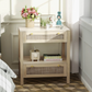 Rattan Nightstand w/ Drawers