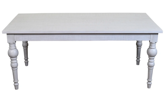 Sarah Rectangular Dining Table, Washed White