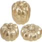 Gold Textured Resin Pumpkins, Set of 3