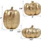 Gold Textured Resin Pumpkins, Set of 3