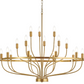 Modern Gold 18-Light Chandelier