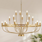 Modern Gold 18-Light Chandelier