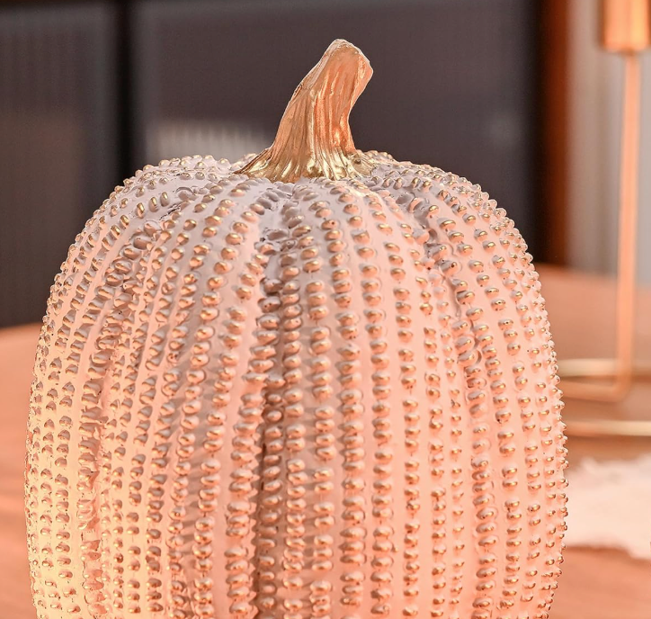 Dotted Resin Pumpkins, Set of 2