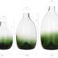 Ombre Green Glass Vase, Various Sizes