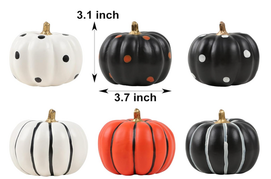 Halloween Pumpkins, Set of 6