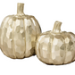 Gold Textured Resin Pumpkins, Set of 2