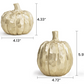 Gold Textured Resin Pumpkins, Set of 2