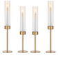 Gold Tapered Candleholders, Set of 6