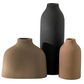 Ceramic Matte Finish Vases, Set of 3