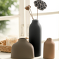 Ceramic Matte Finish Vases, Set of 3